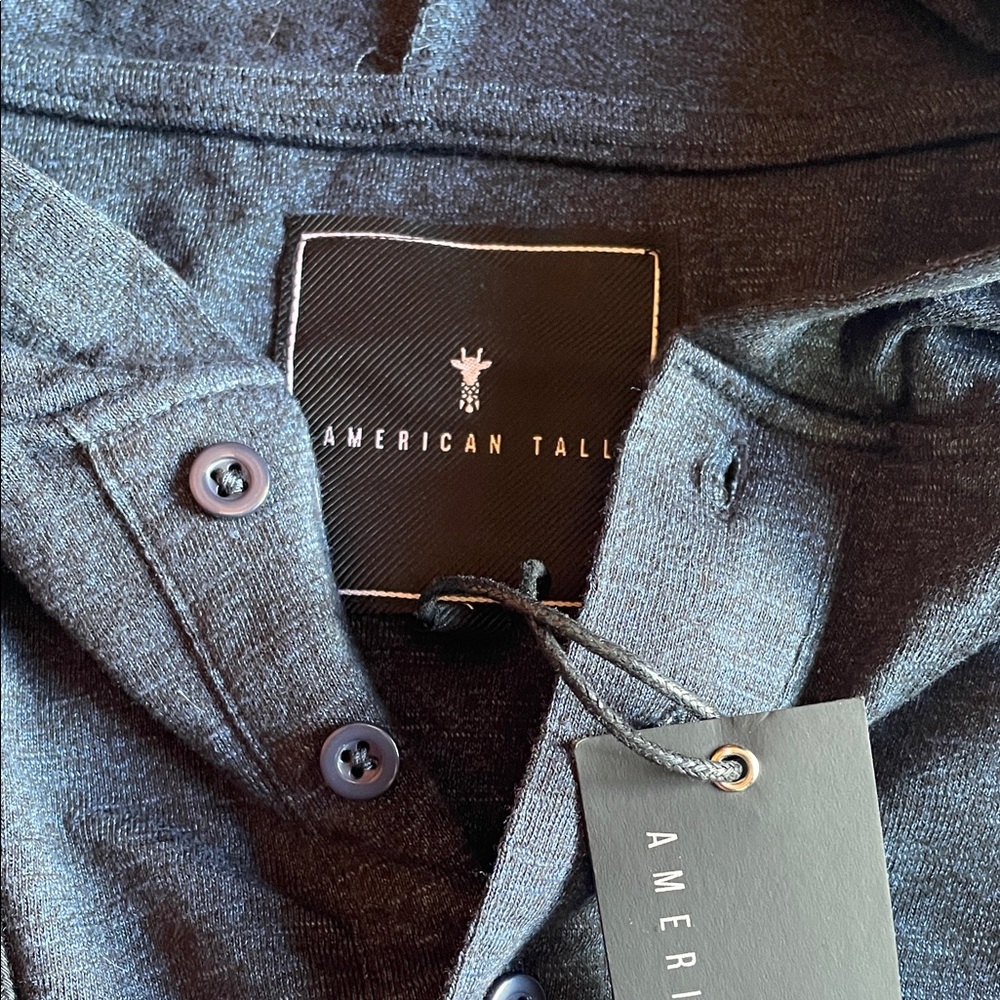 American Tall Dark Gray Button-Up Shirt